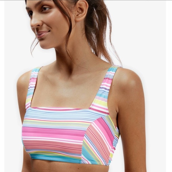 Roxy• Active Tankini Sports Bra Bikini Top